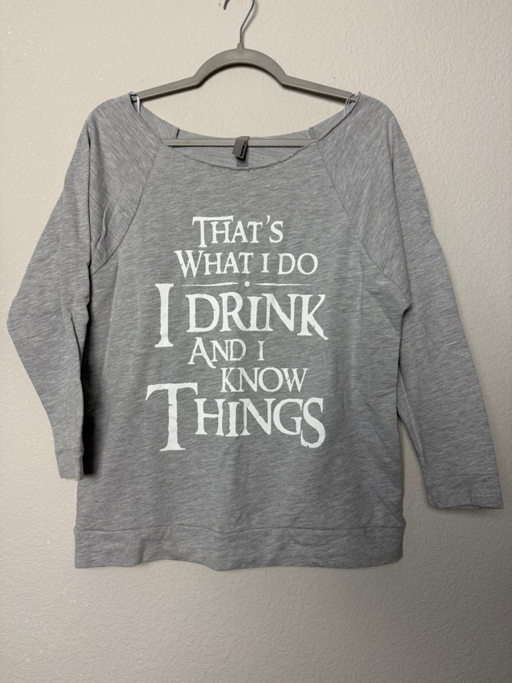 Thread Tan Boatneck ¾ Sleeve Lightweight Sweatshirt Size Large